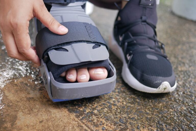 improper footwear and strain